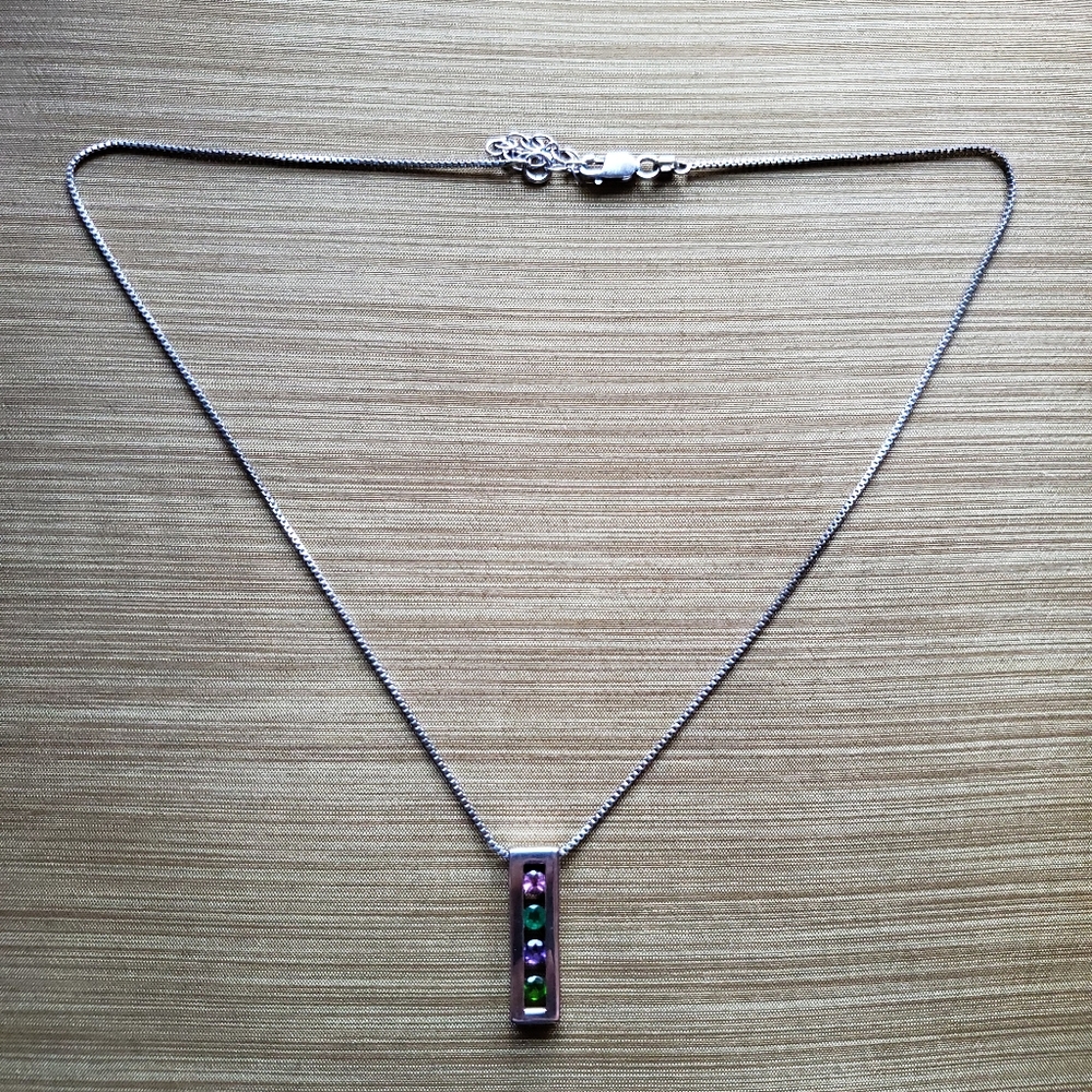 925 Silver Birthstone Necklace